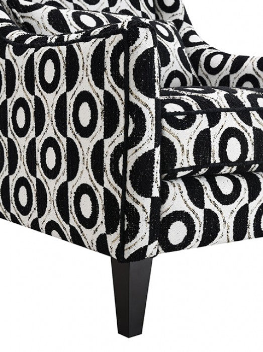 Viviani White/Black Accent Chair