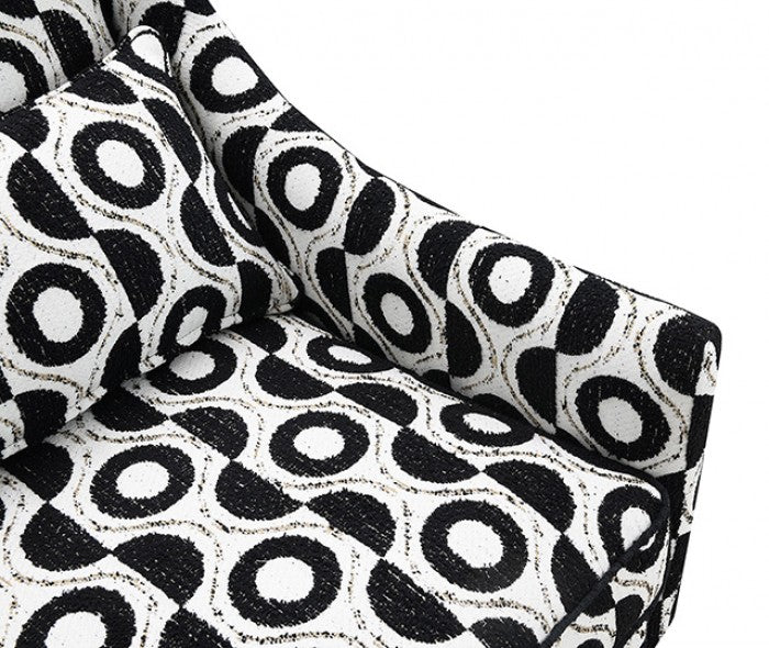 Viviani White/Black Accent Chair