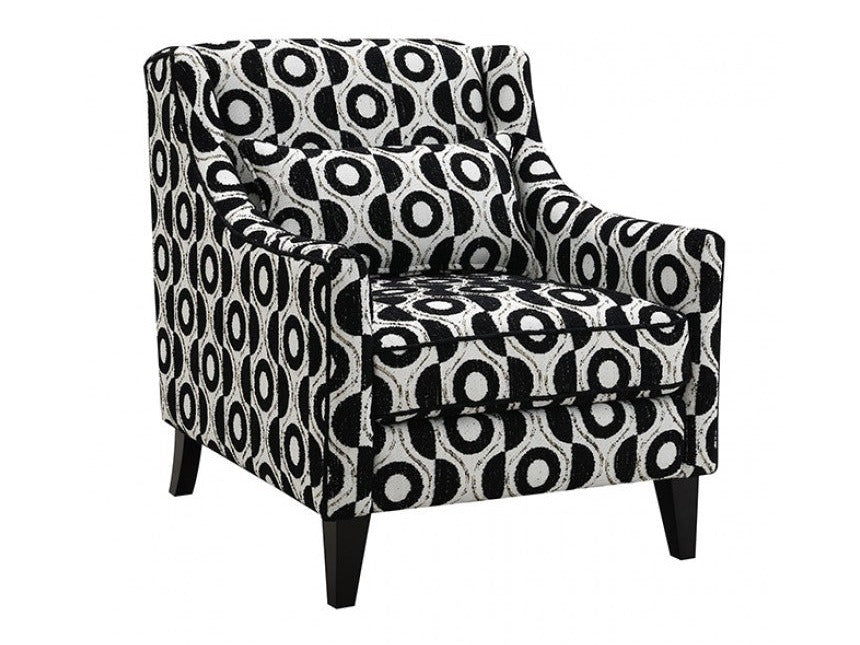 Viviani White/Black Accent Chair