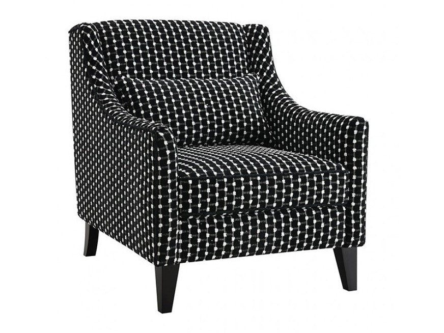 Viviani White/Black Accent Chair