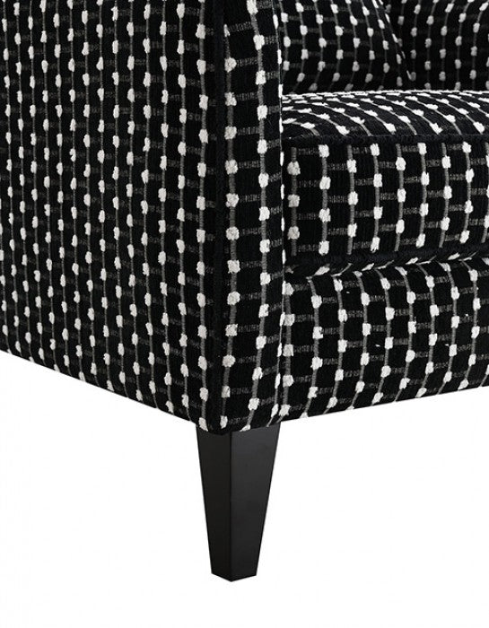 Viviani White/Black Accent Chair