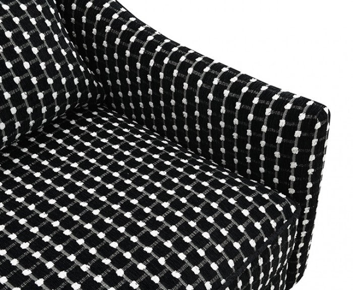 Viviani White/Black Accent Chair