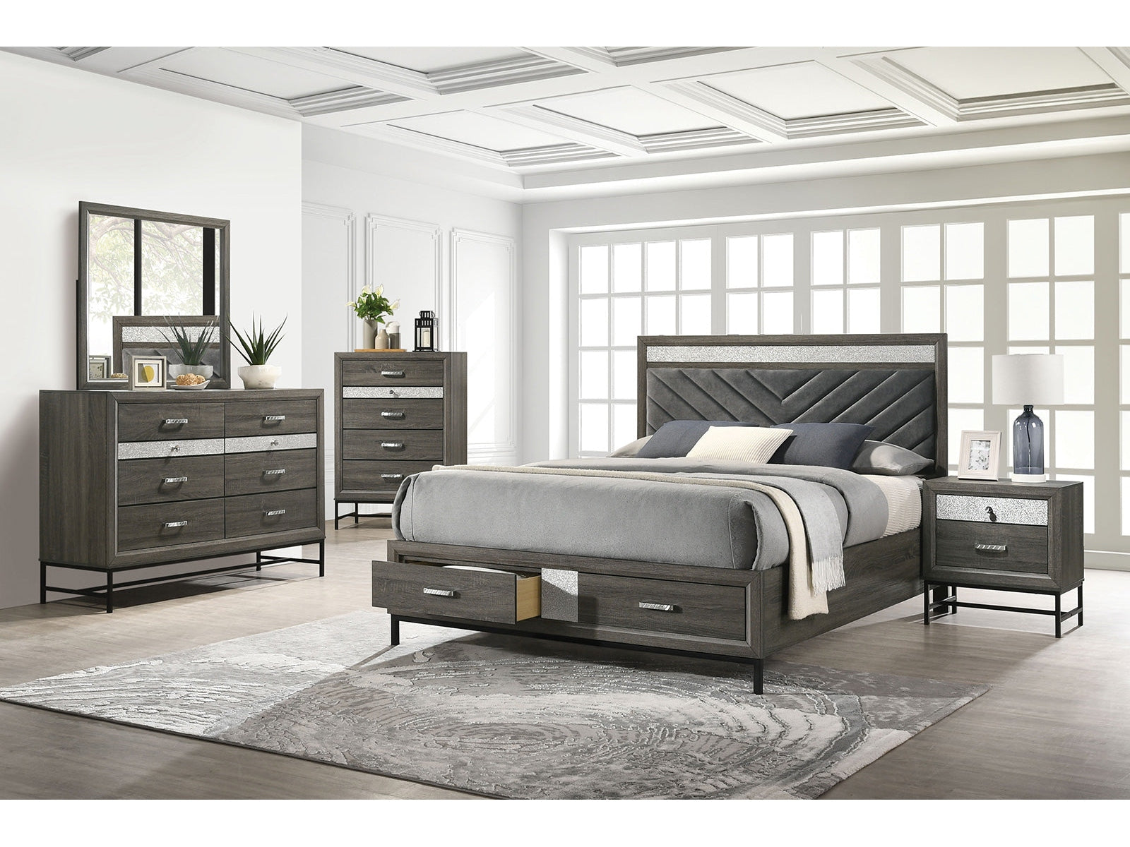 Voleta Gray Queen Bed