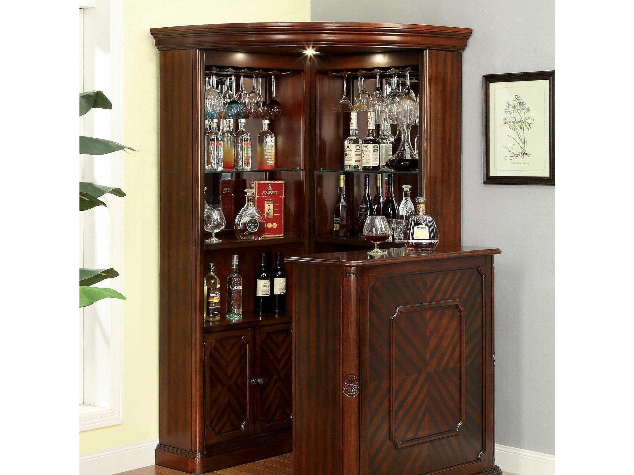 Voltaire Dark Cherry Corner Curio