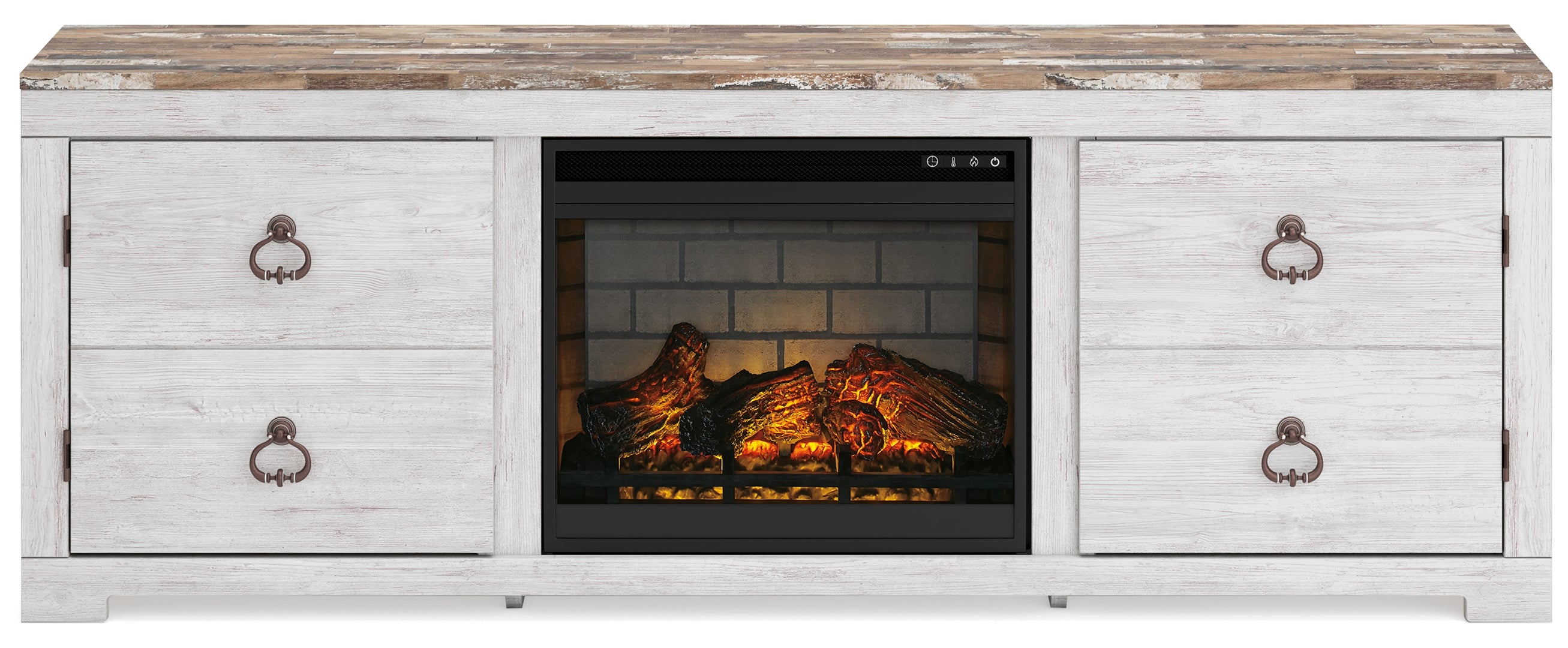 Willowton 72" TV Stand with Electric Fireplace