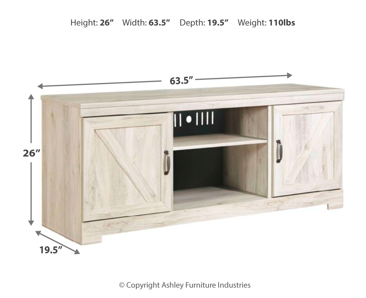 Bellaby LG TV Stand w/Fireplace Option