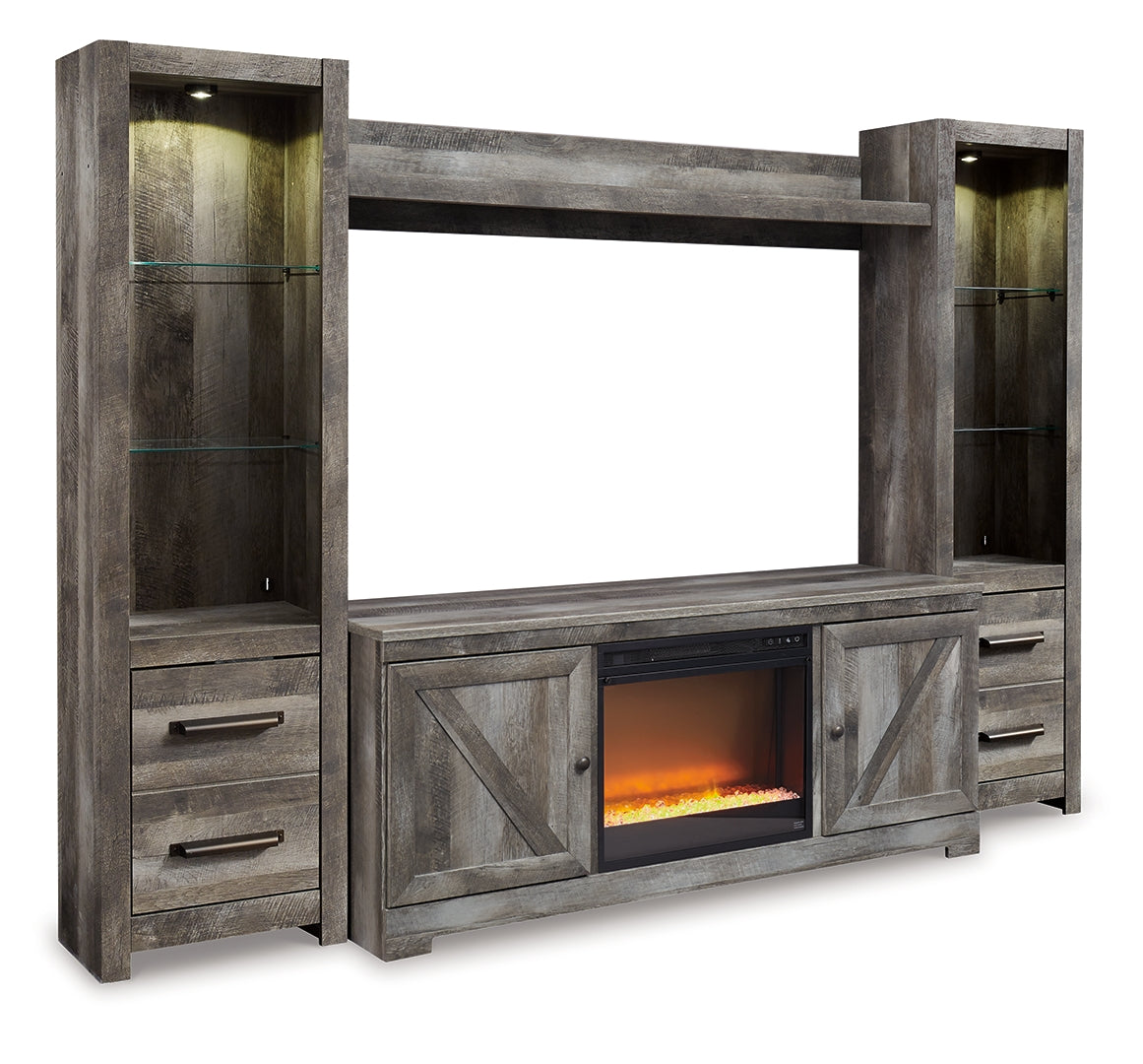 Wynnlow 4-Piece Entertainment Center with Electric Fireplace