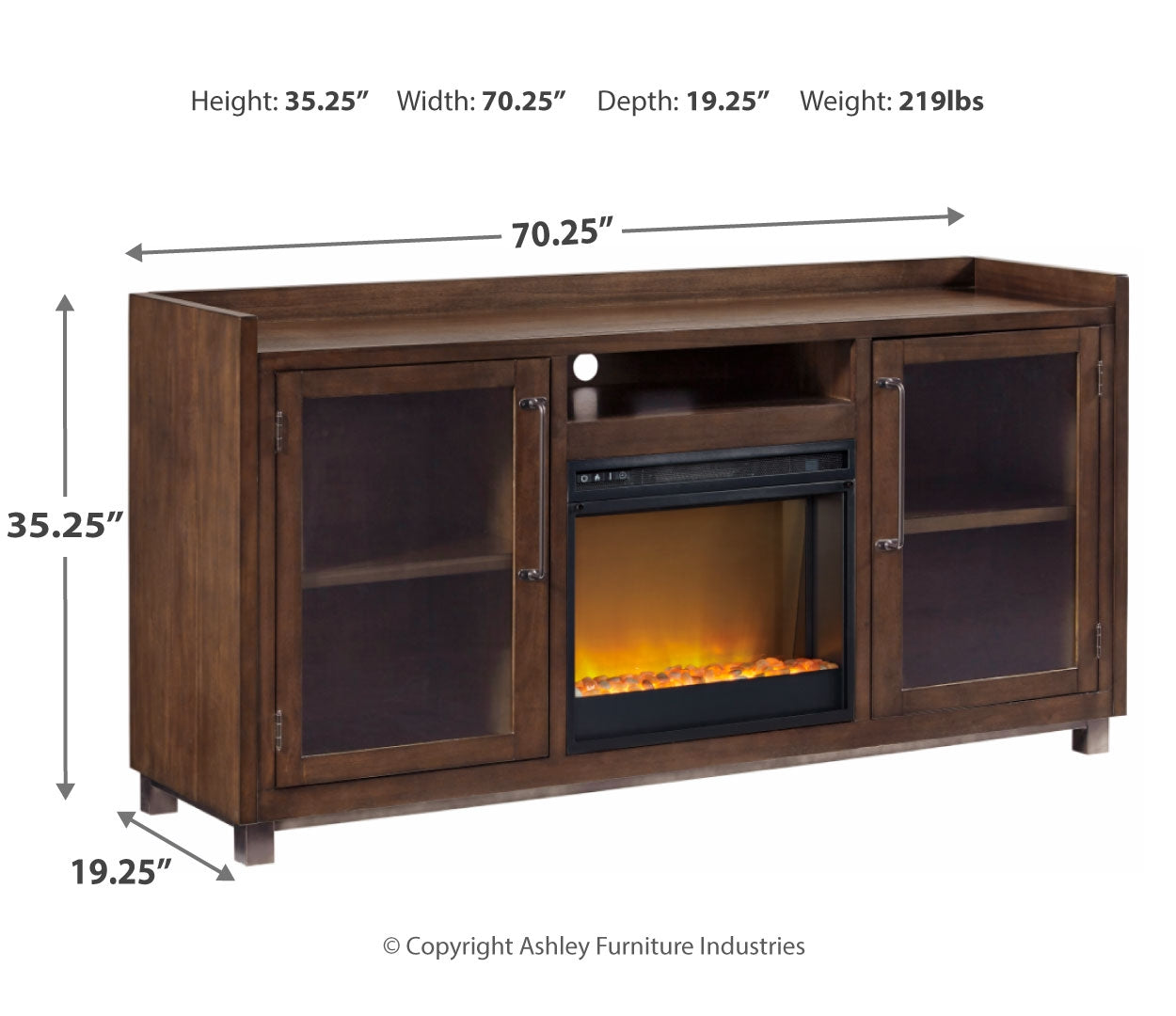 Starmore 70" TV Stand with Electric Fireplace