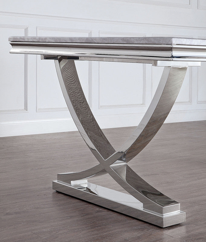 Wadenswil Chrome 7 Pc. Dining Table Set