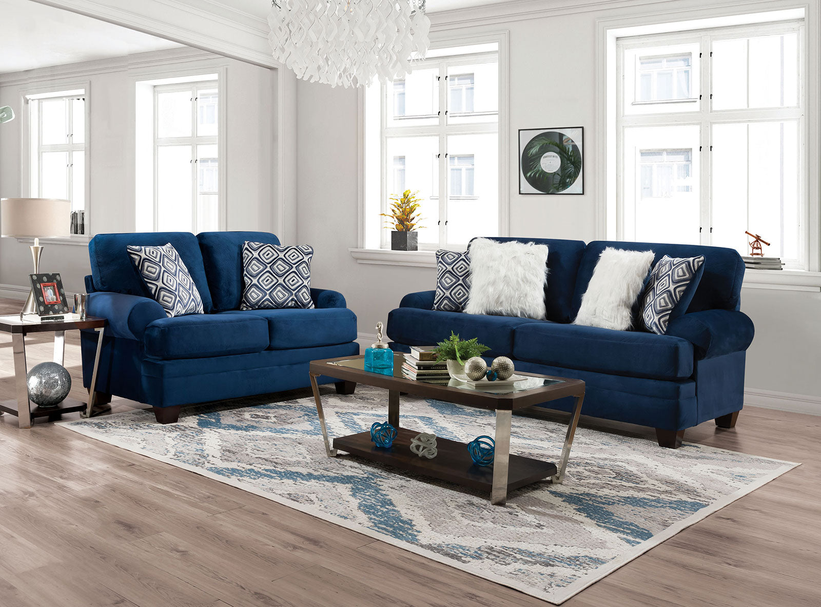 Waldstone Navy Sofa