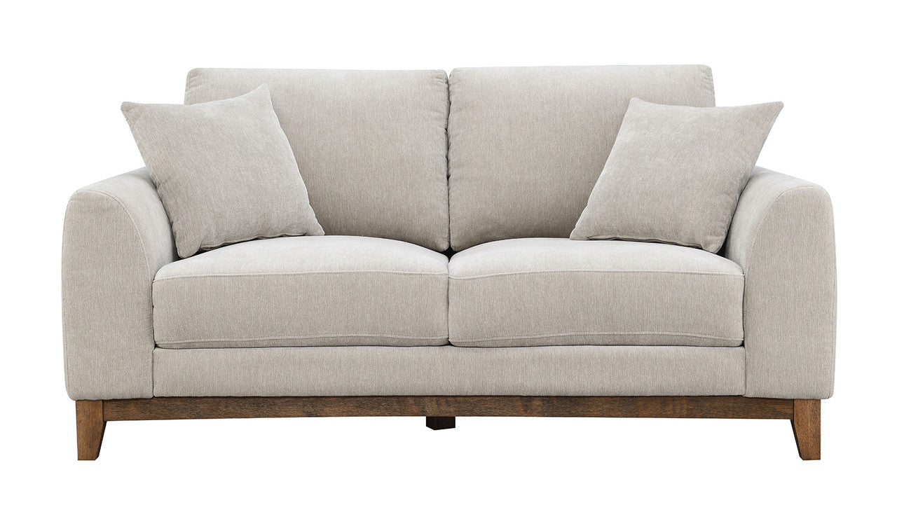 Watton Light Gray Loveseat