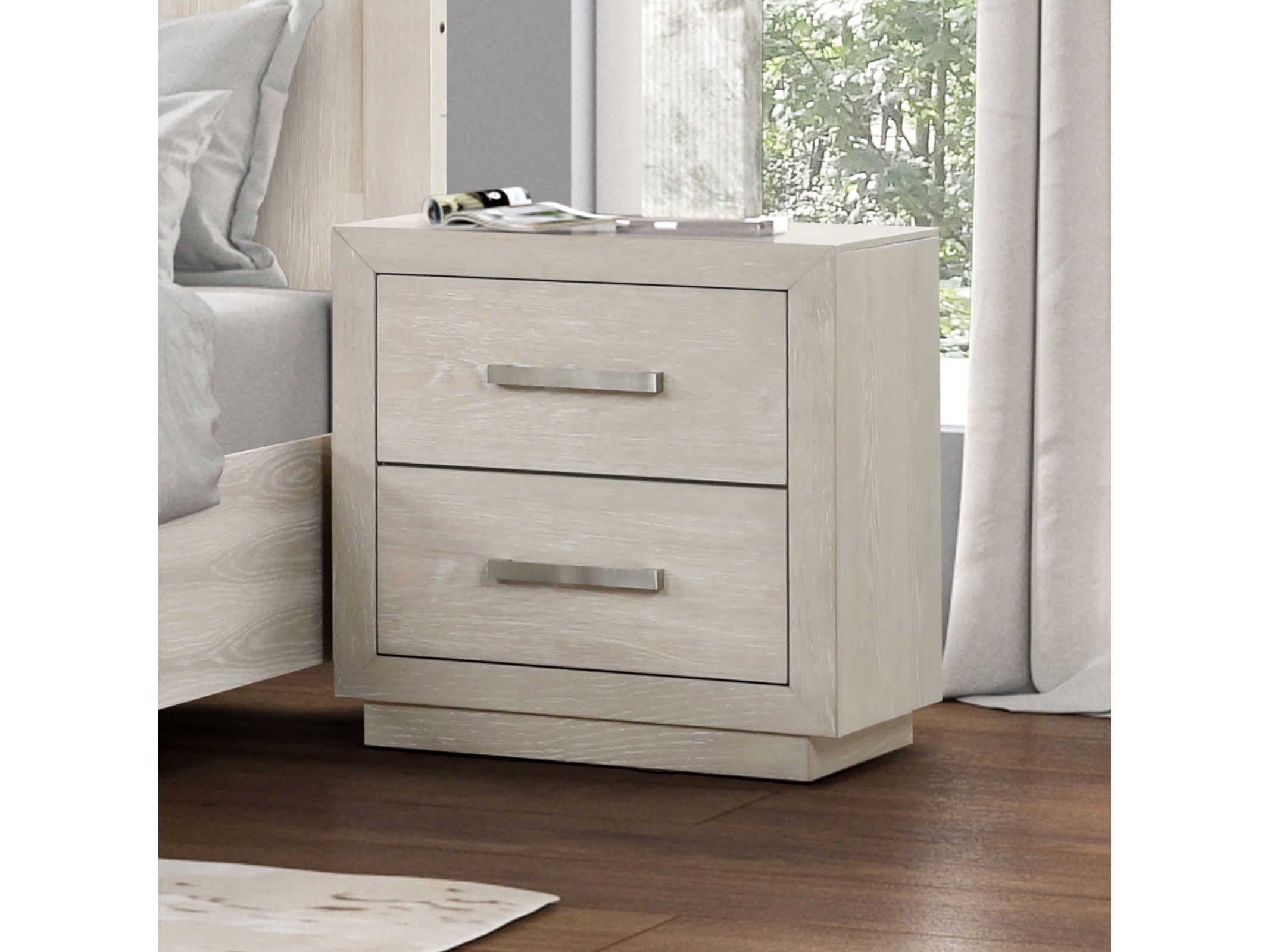 Wellingborough Light Gray Nightstand