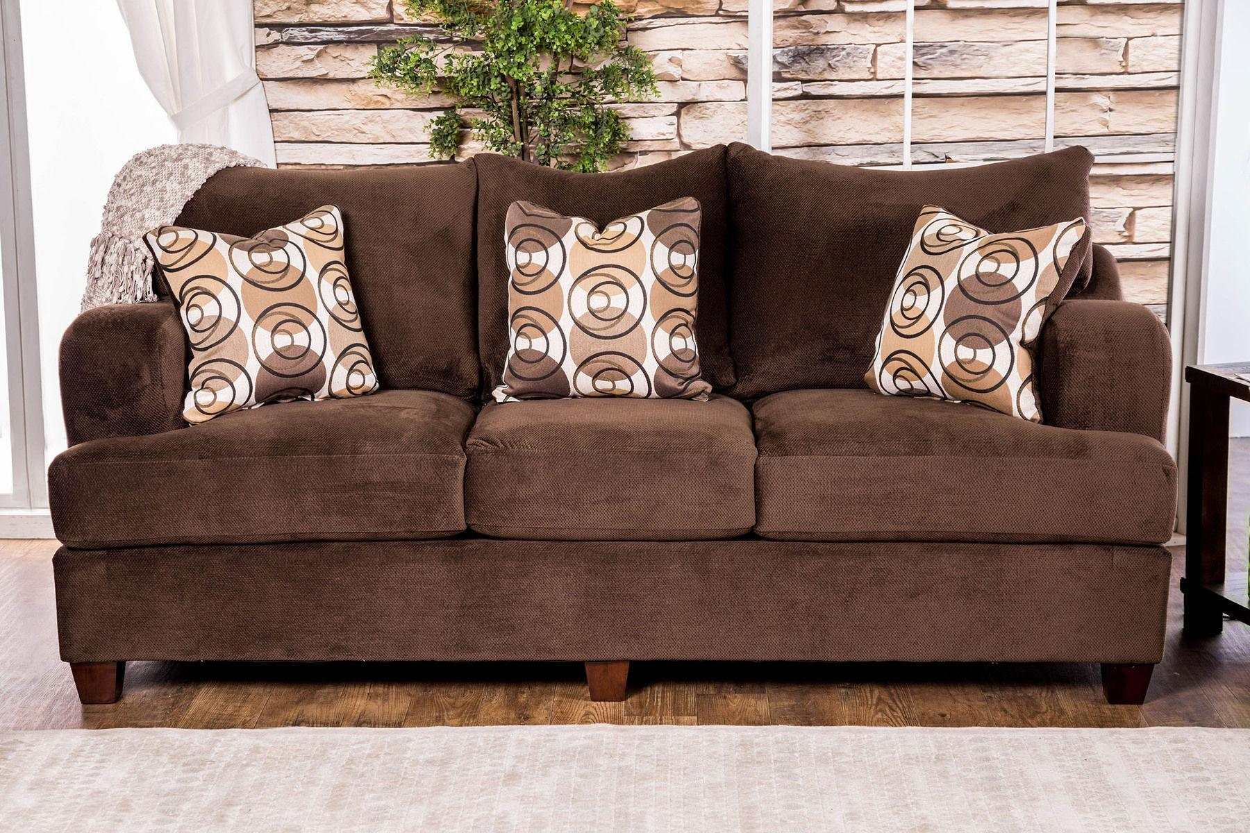 Wessington Chocolate Stationary Sofa & Loveseat 2pc