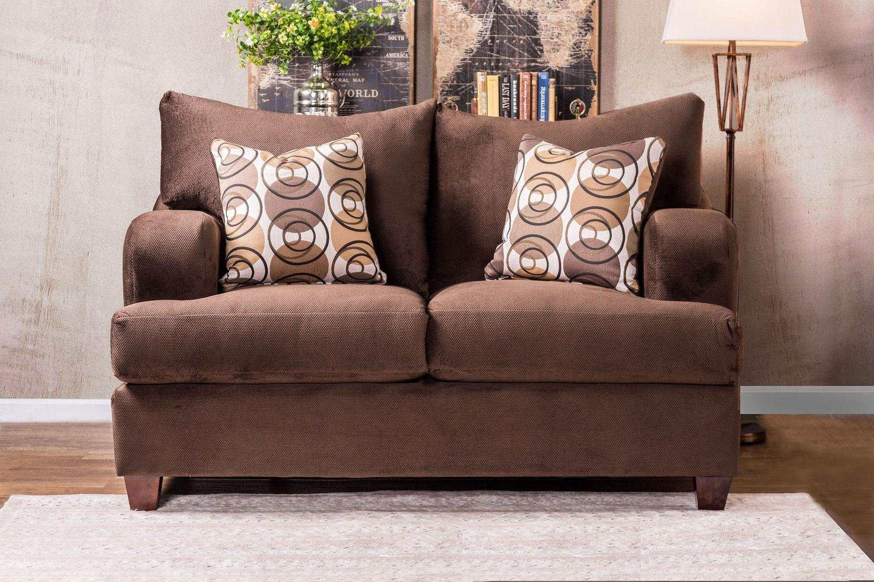 Wessington Chocolate Stationary Sofa & Loveseat 2pc
