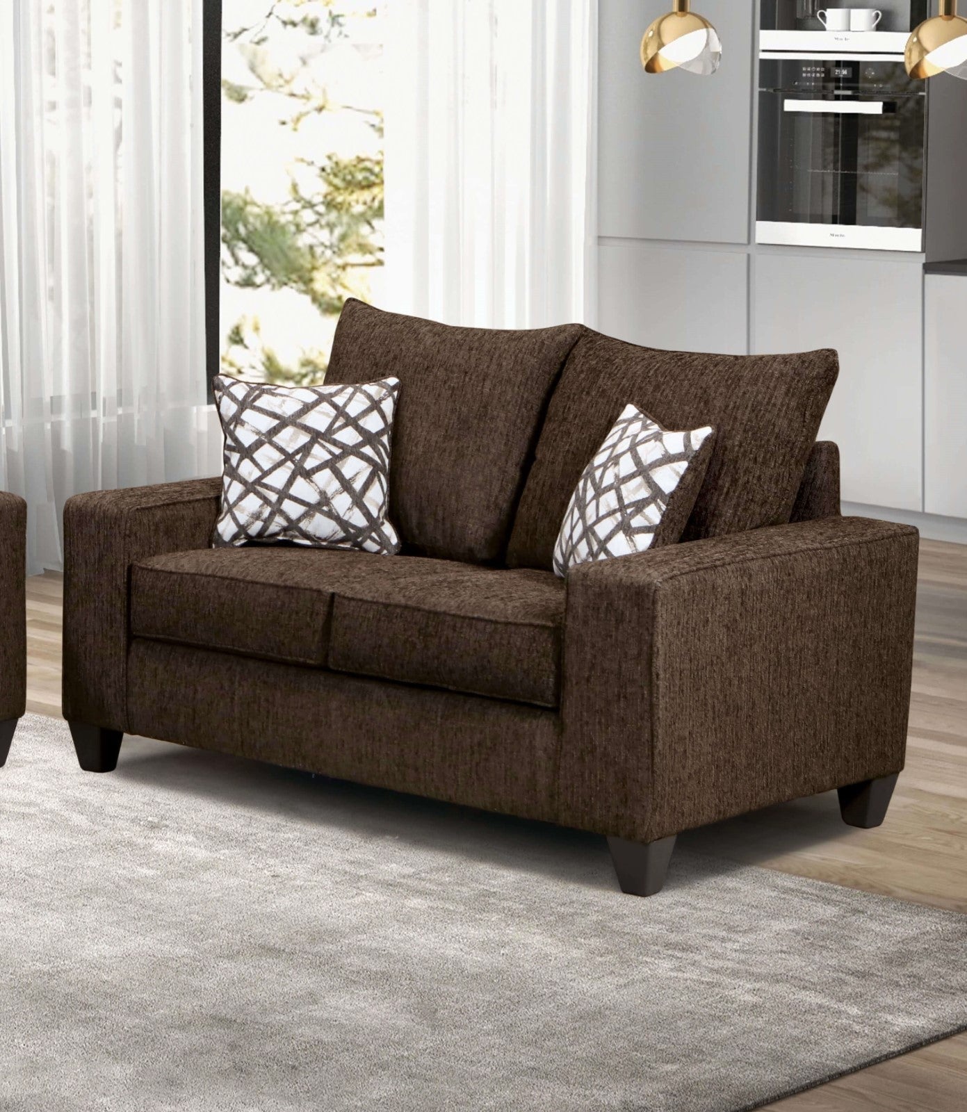 West action Chocolate Sofa & Loveseat