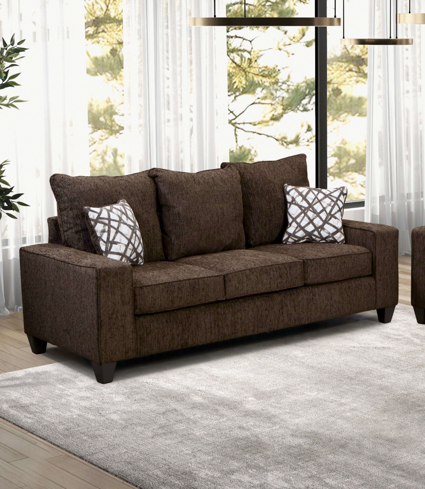 West action Chocolate Sofa & Loveseat