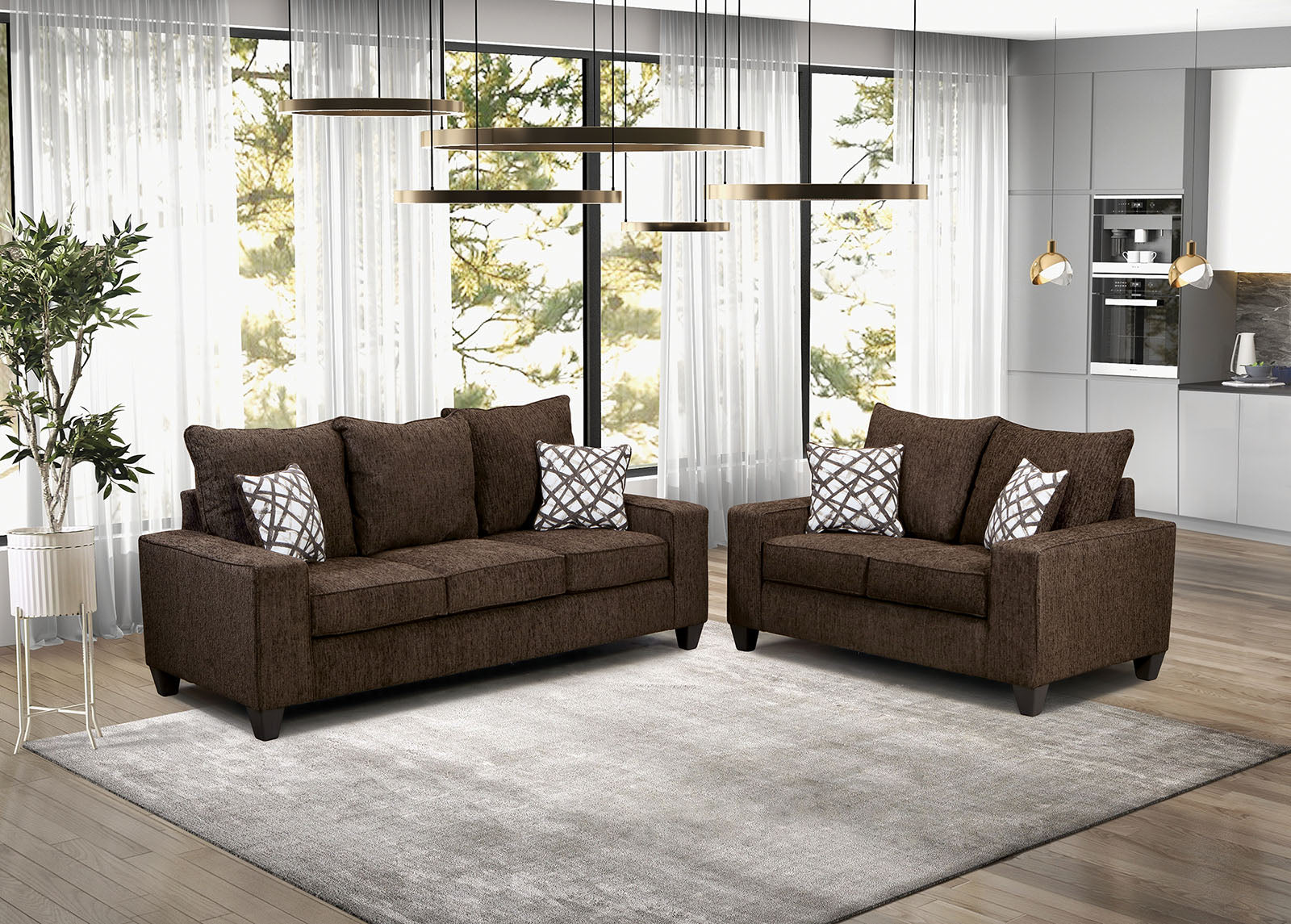 West action Chocolate Sofa