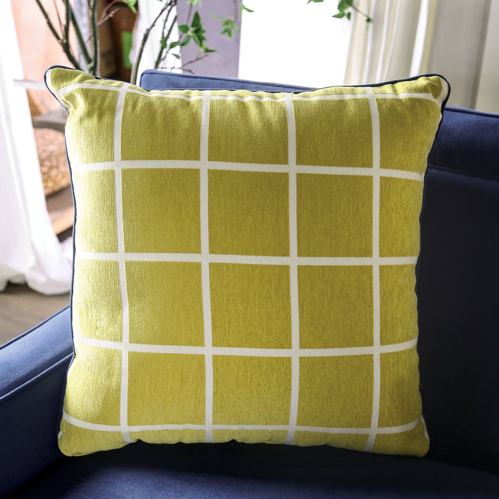 West brompton Navy/Yellow Sofa