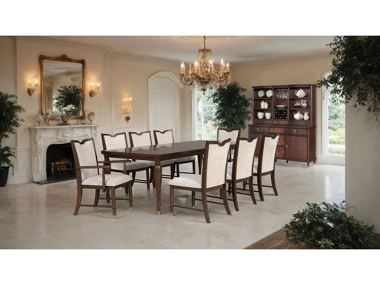 Westerham Dark Cherry Dining Table w/ 18" Leaf