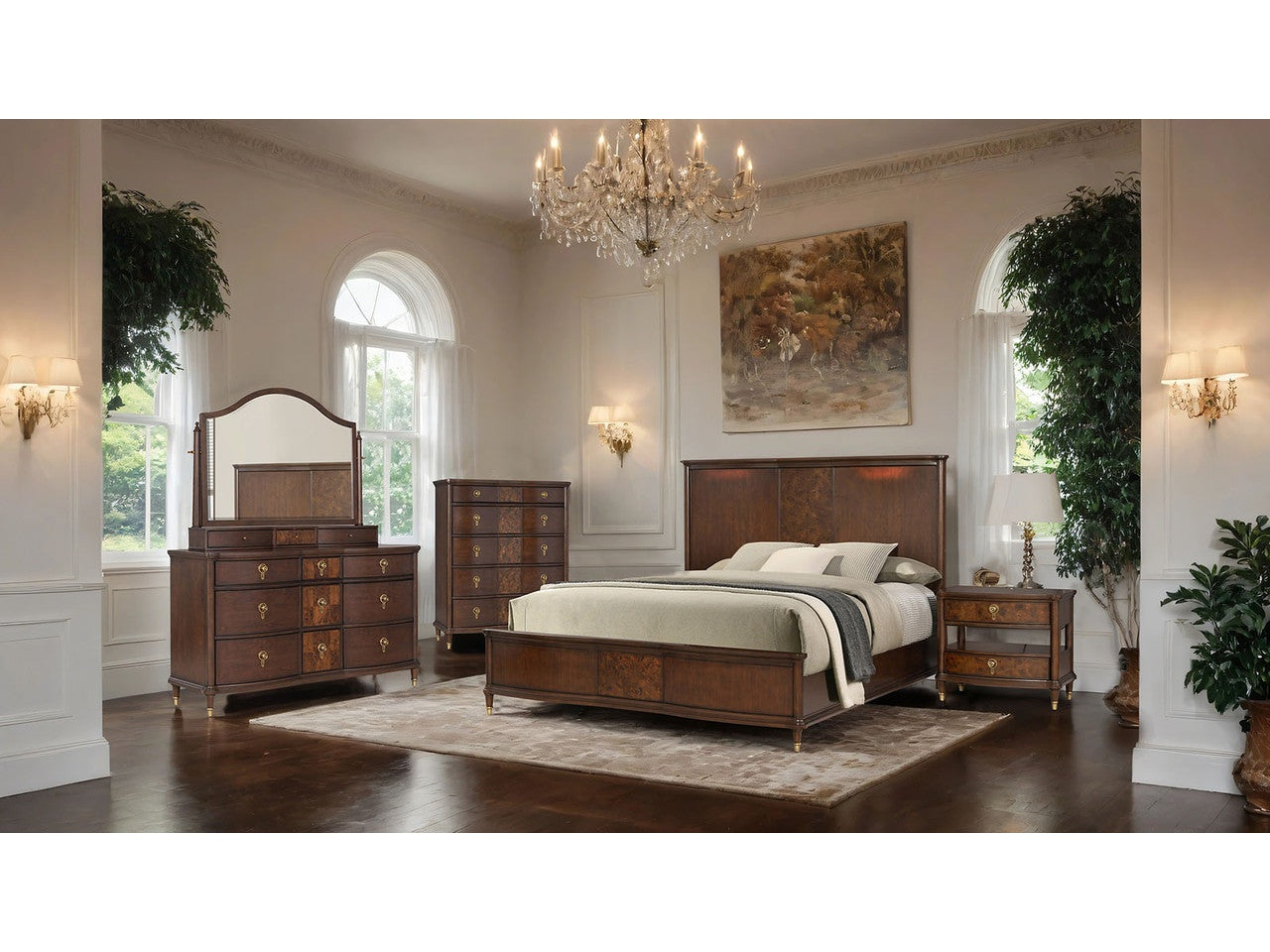 Westerham Dark Cherry Queen Bed