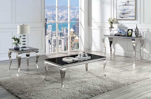 Wetzikon Black/Silver Sofa Table