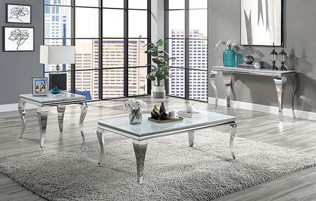 Wetzikon White/Silver Coffee Table