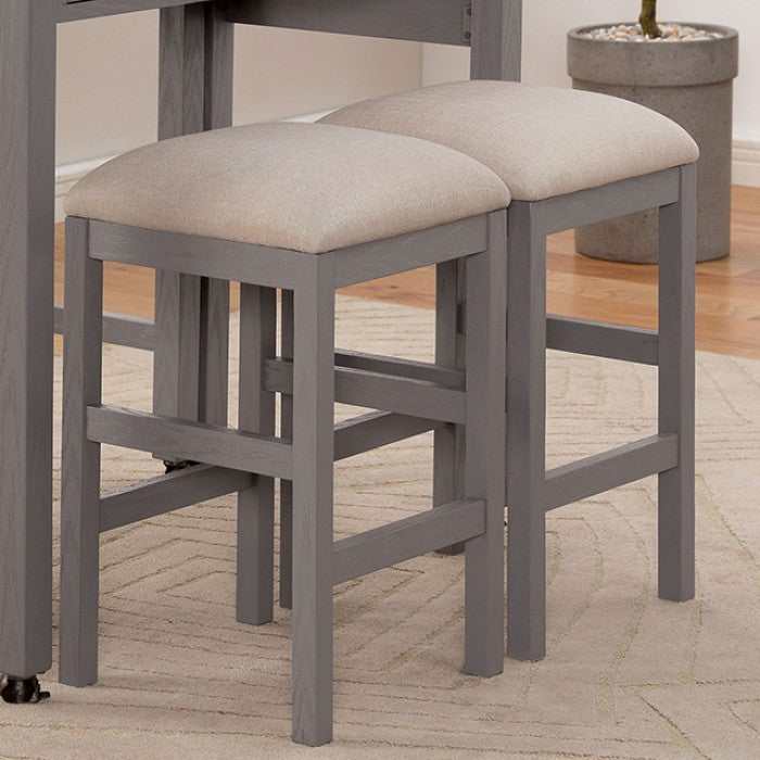 Whitehall White & Light Gray Counter Height Dining Room Set