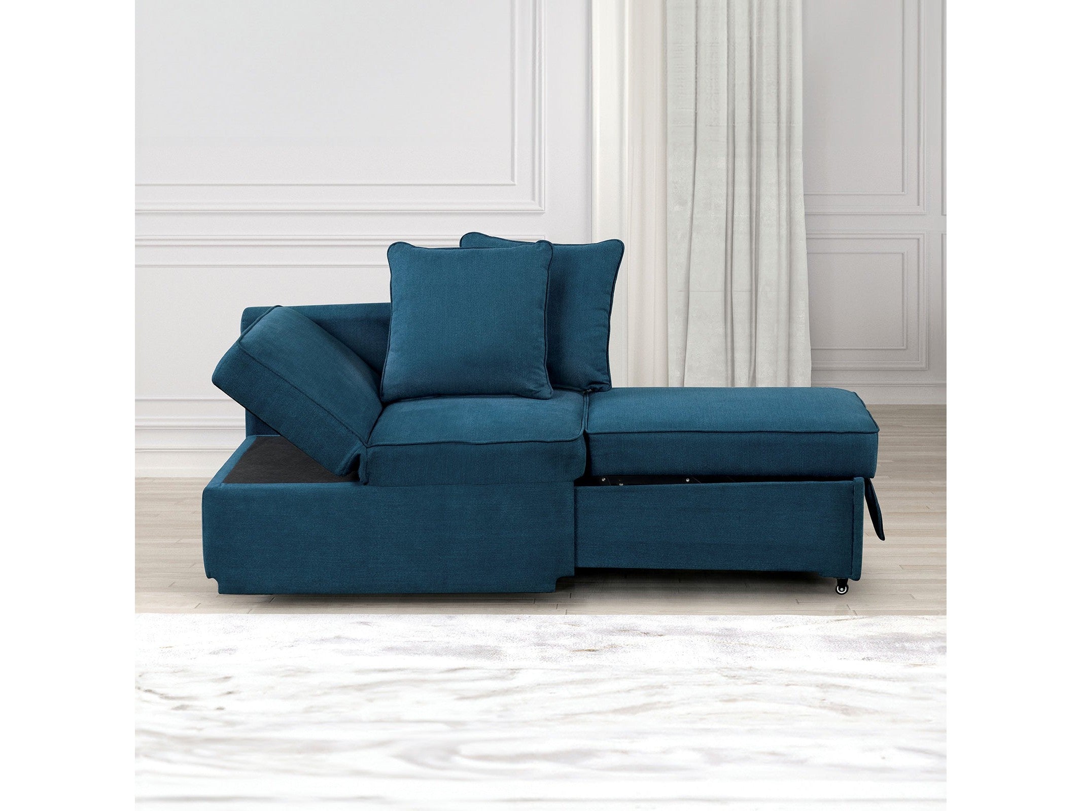Woburn Blue Convertible Chair