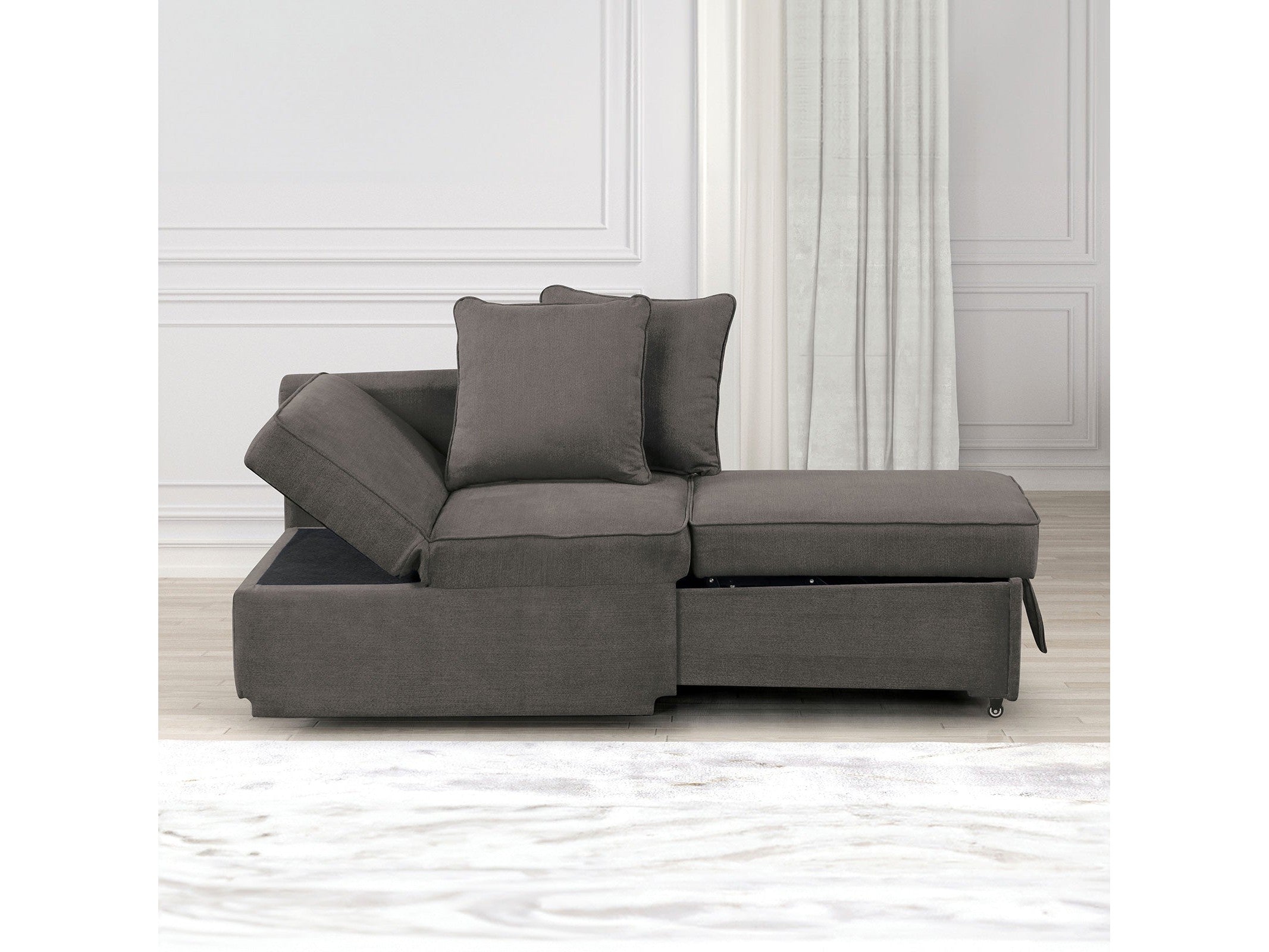 Woburn Gray Convertible Chair