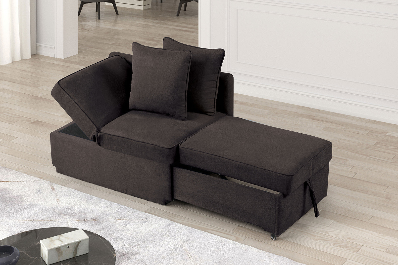 Woburn Gray Convertible Chair