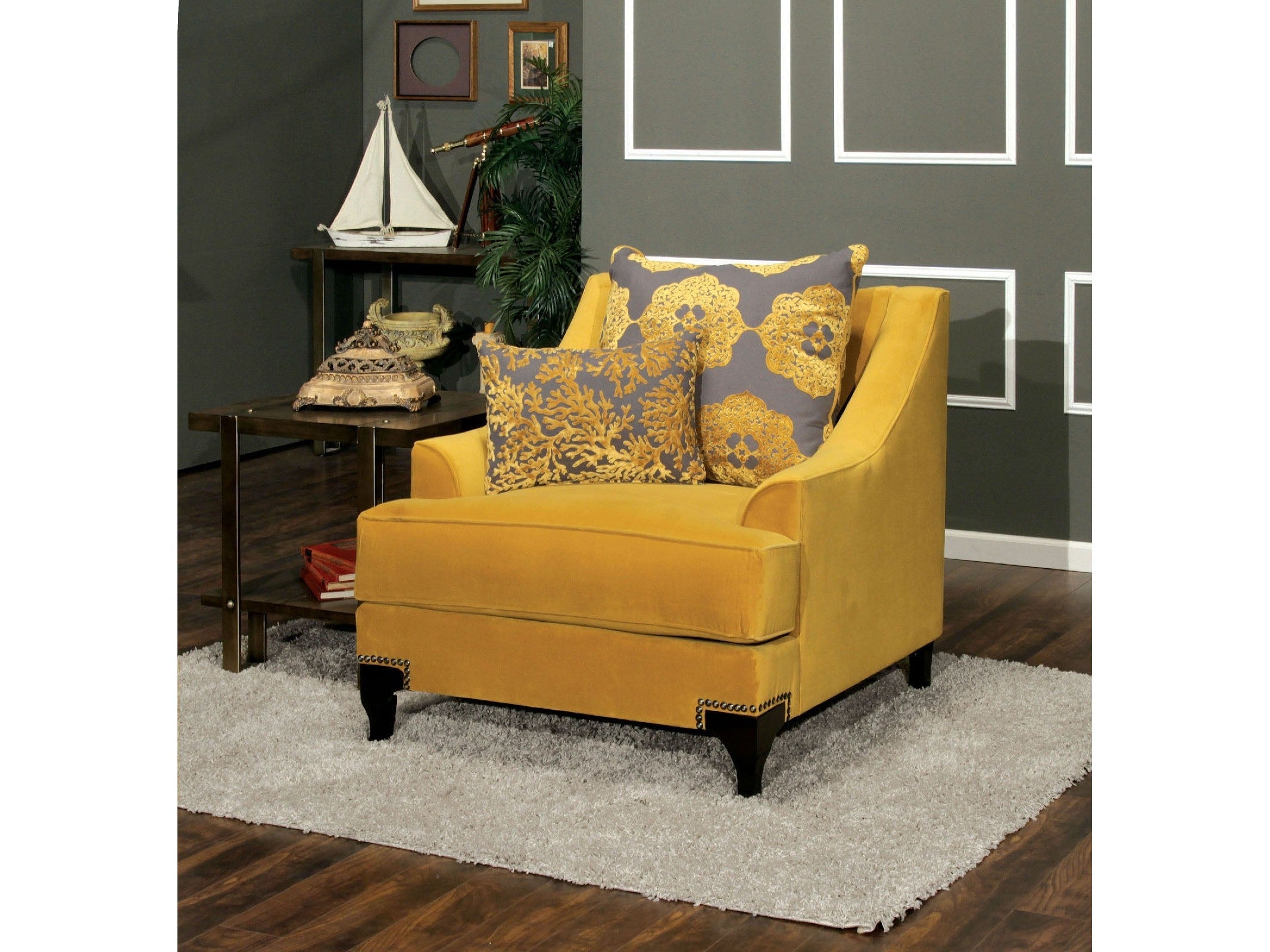 Wolver Gold/Gray Chair