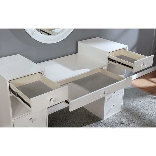 Yasmine Luminous White Vanity Set