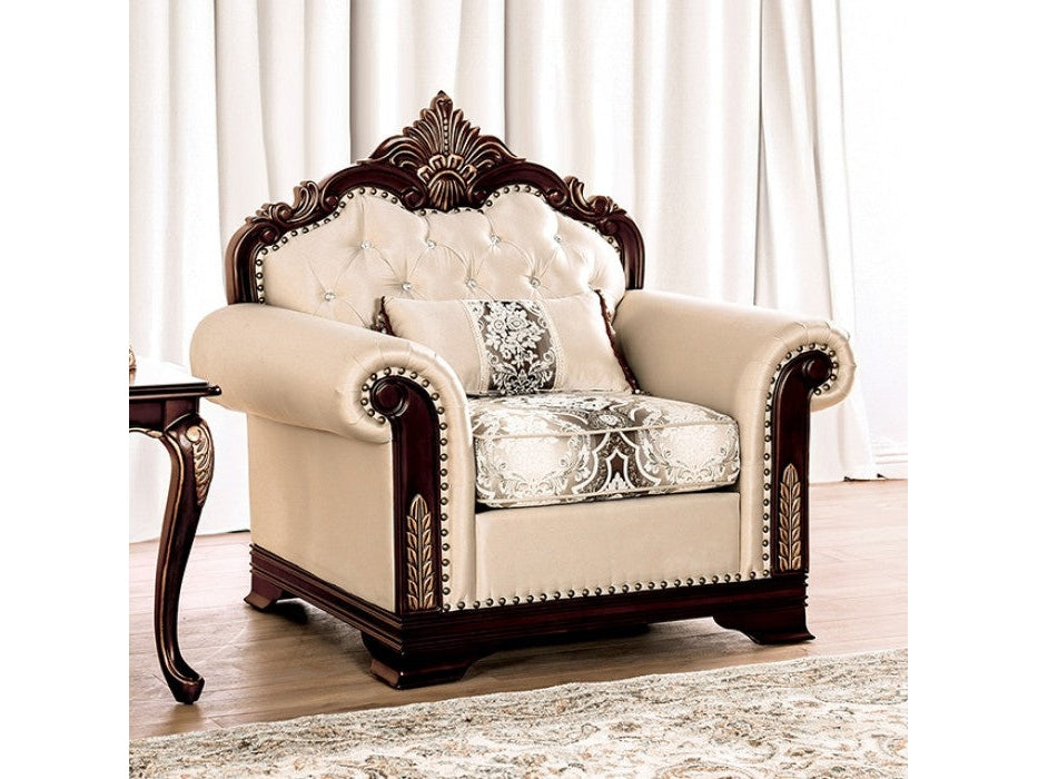 Yucatan Dark Cherry/Beige Chair