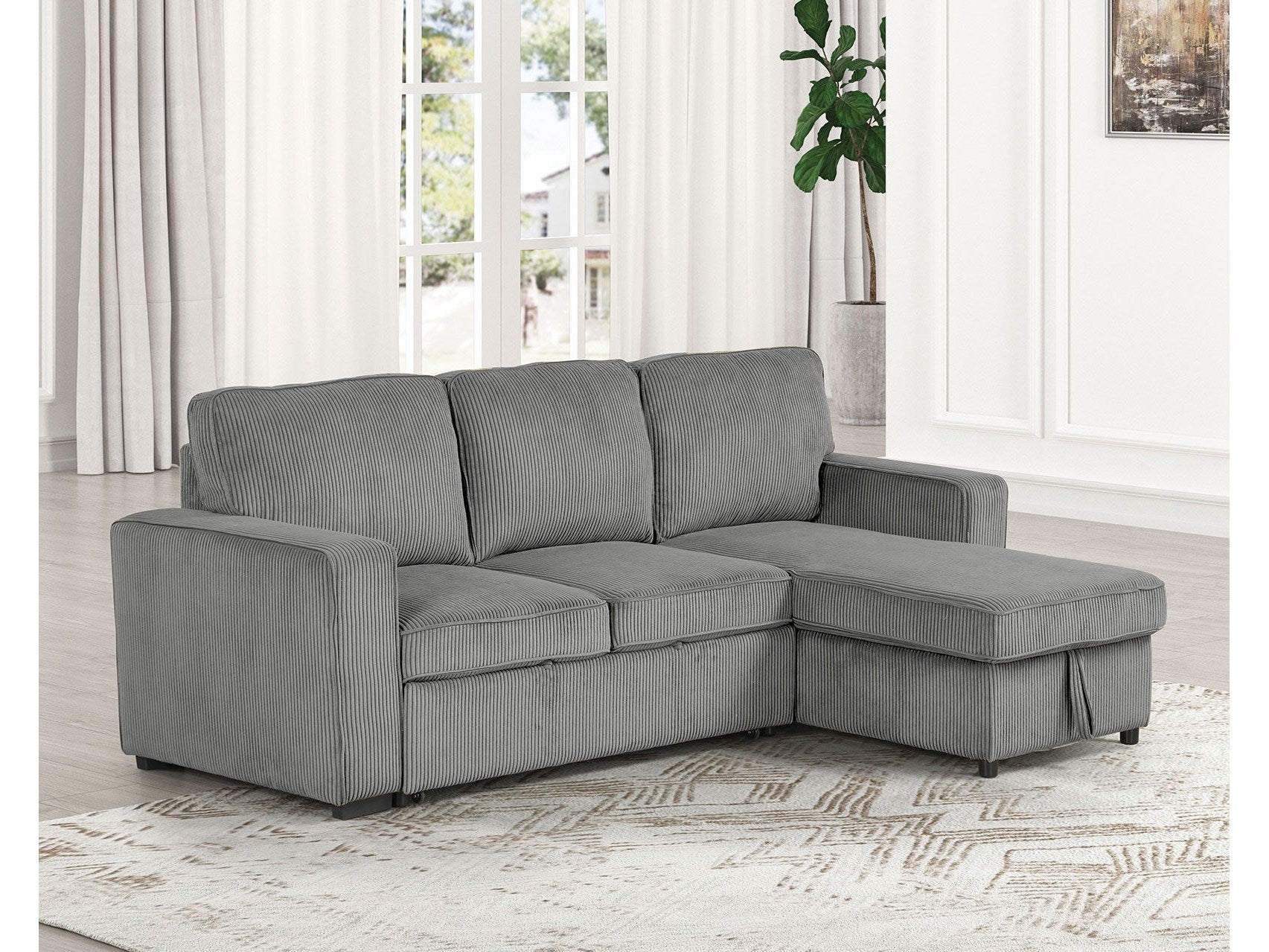 Yves Dark Gray Sectional