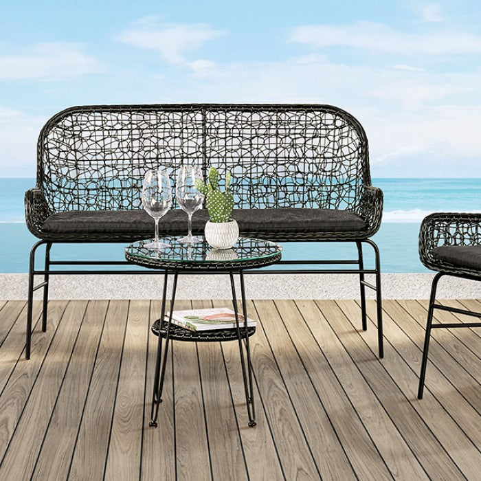 Zalika Black 4 Piece Patio Set