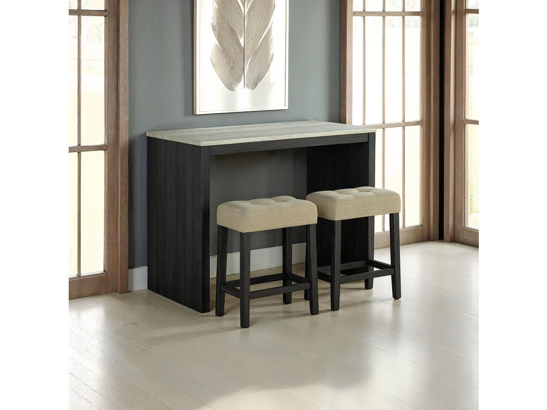 Zanaide Black/Gray/Beige 3 Pc. Counter Ht. Table Set w/ USB