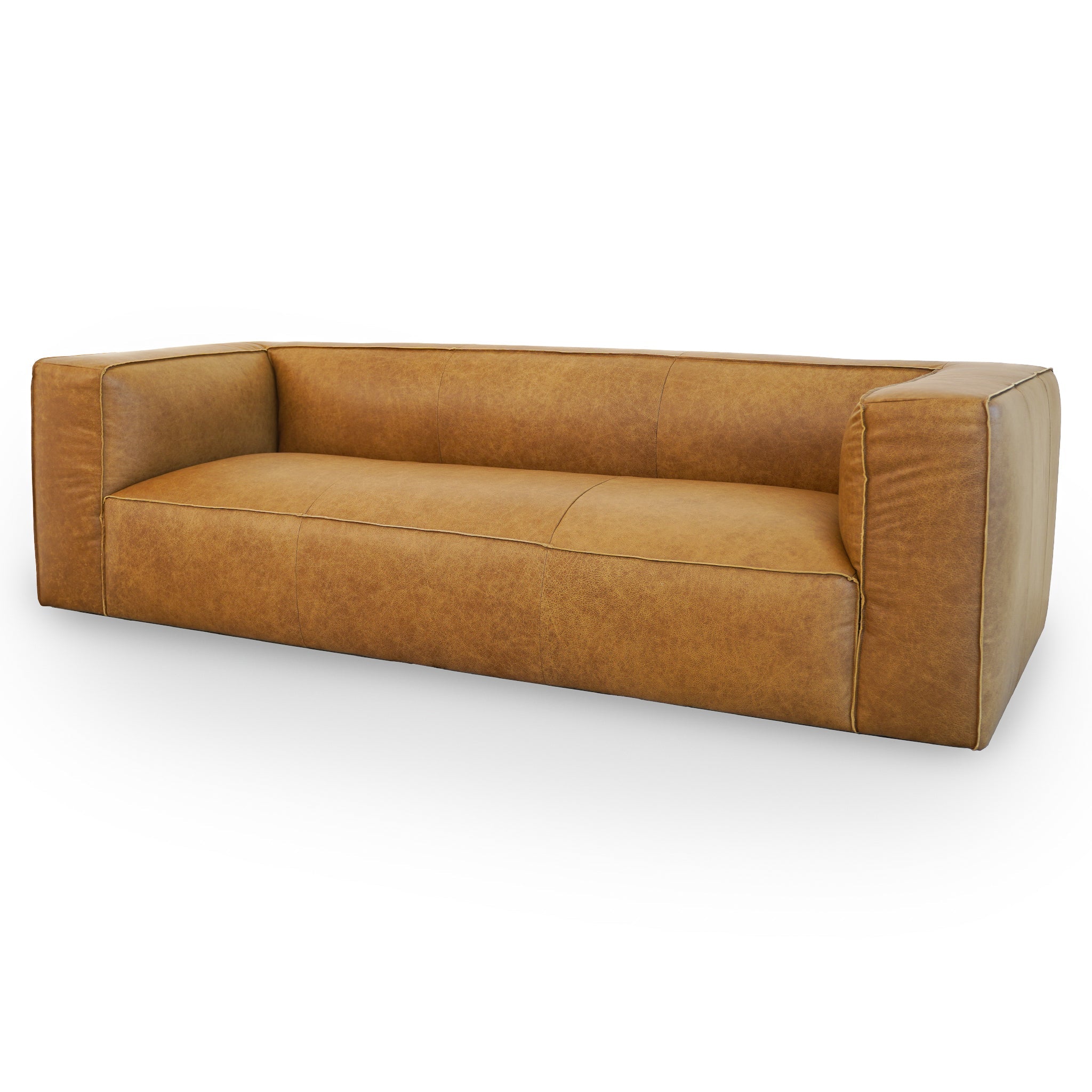 Colton Tan Leather Sofa