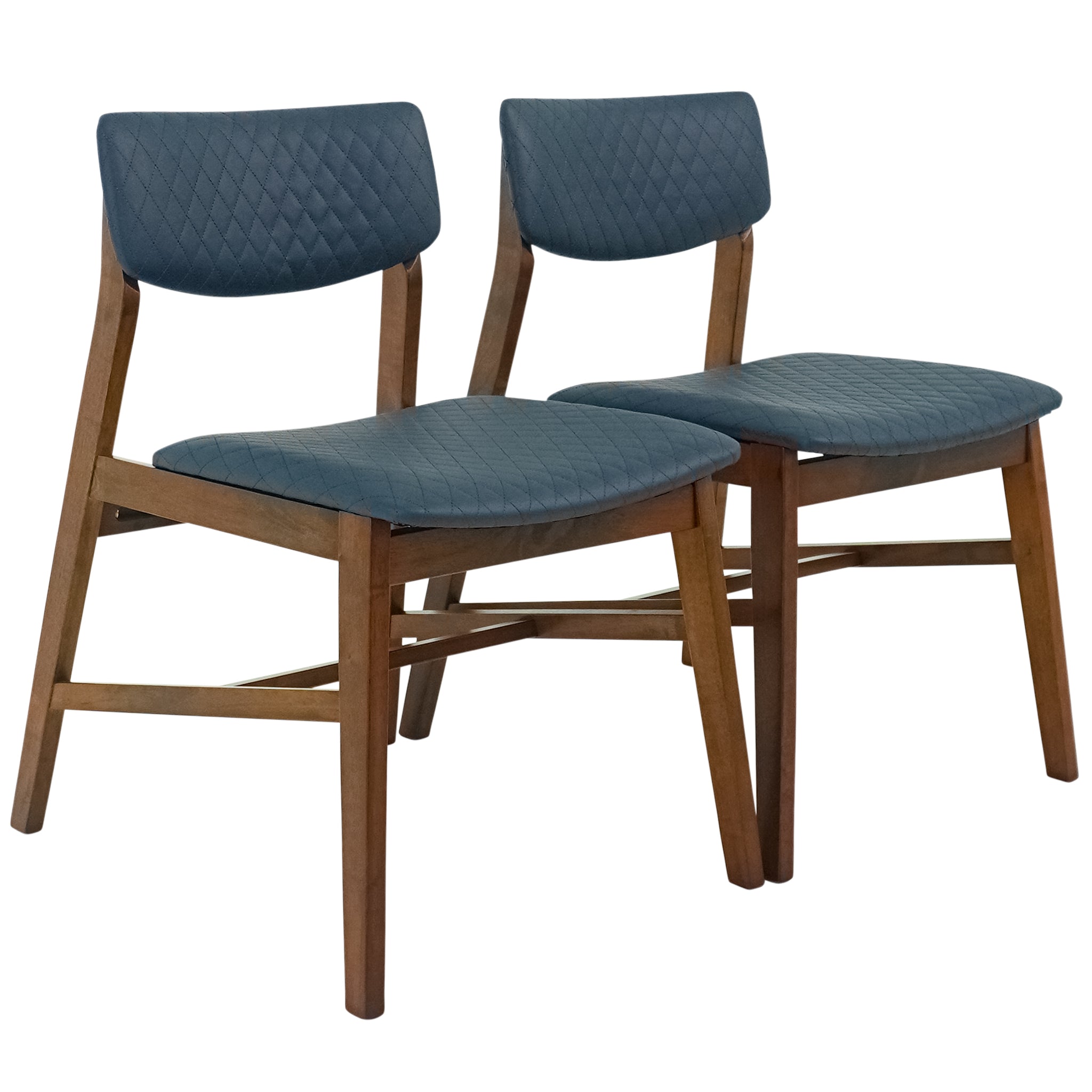 Edgehill Dining Chair Set of 4 - Navy Blue Vegan Leather