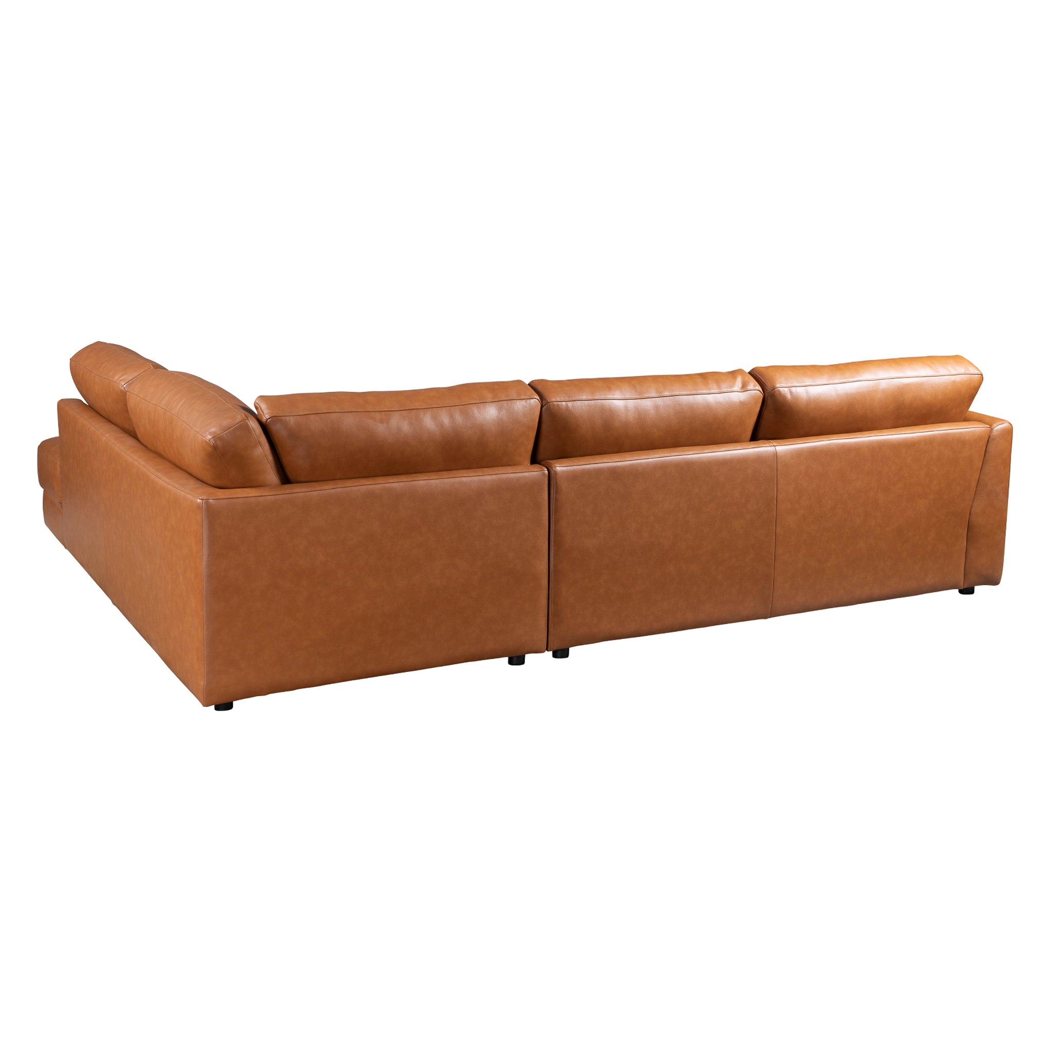 Glander Sectional Right Sofa  - Cognac Leather