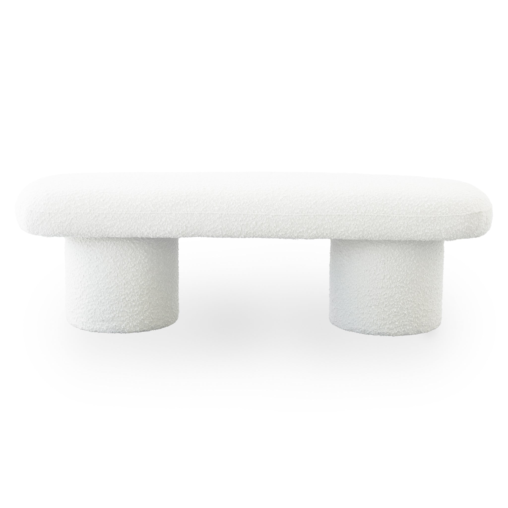 Randolph Ivory Boucle Bench