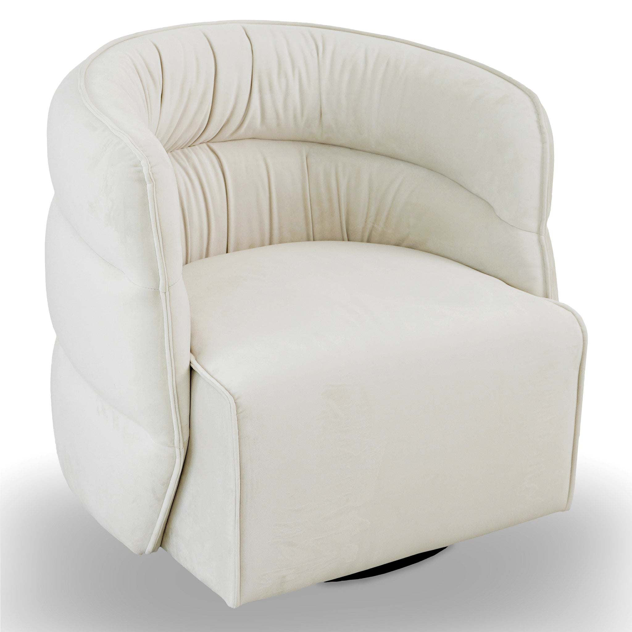 Walden Swivel Chair - Cream Velvet