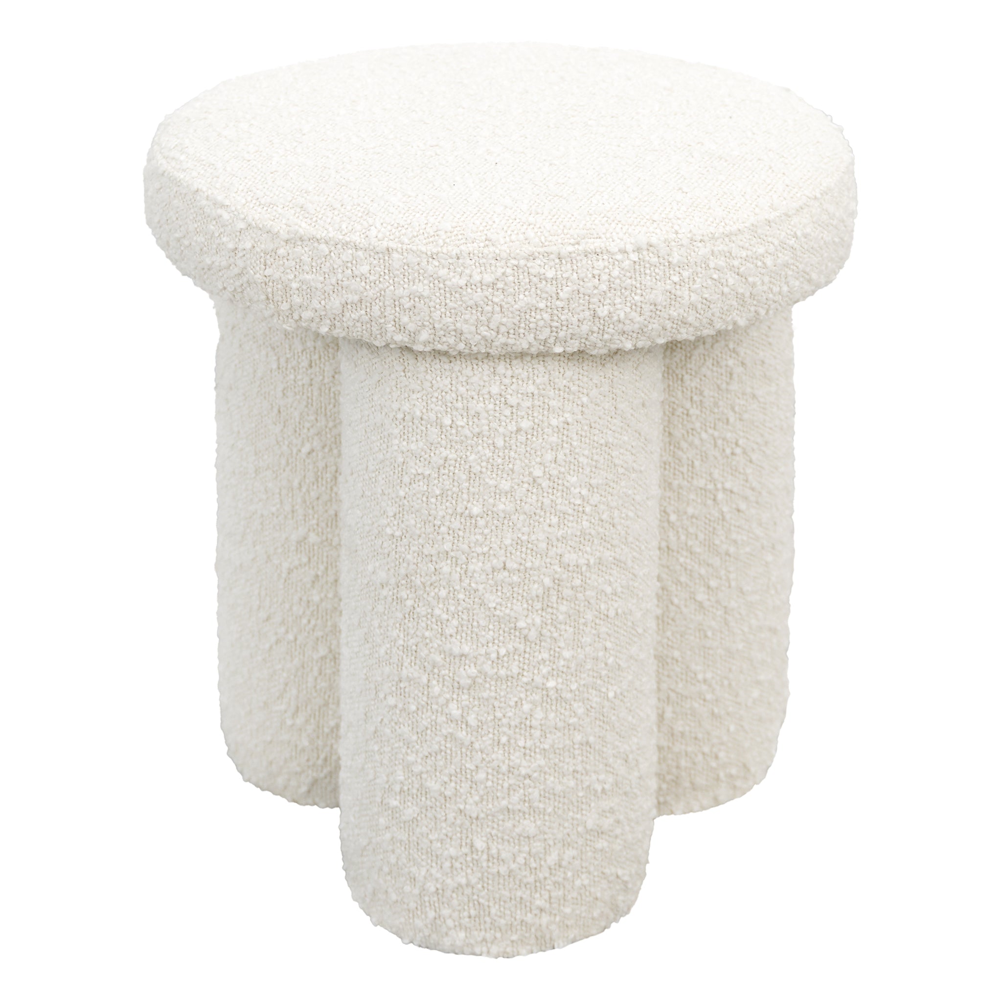 Wesley Ivory Boucle Stool