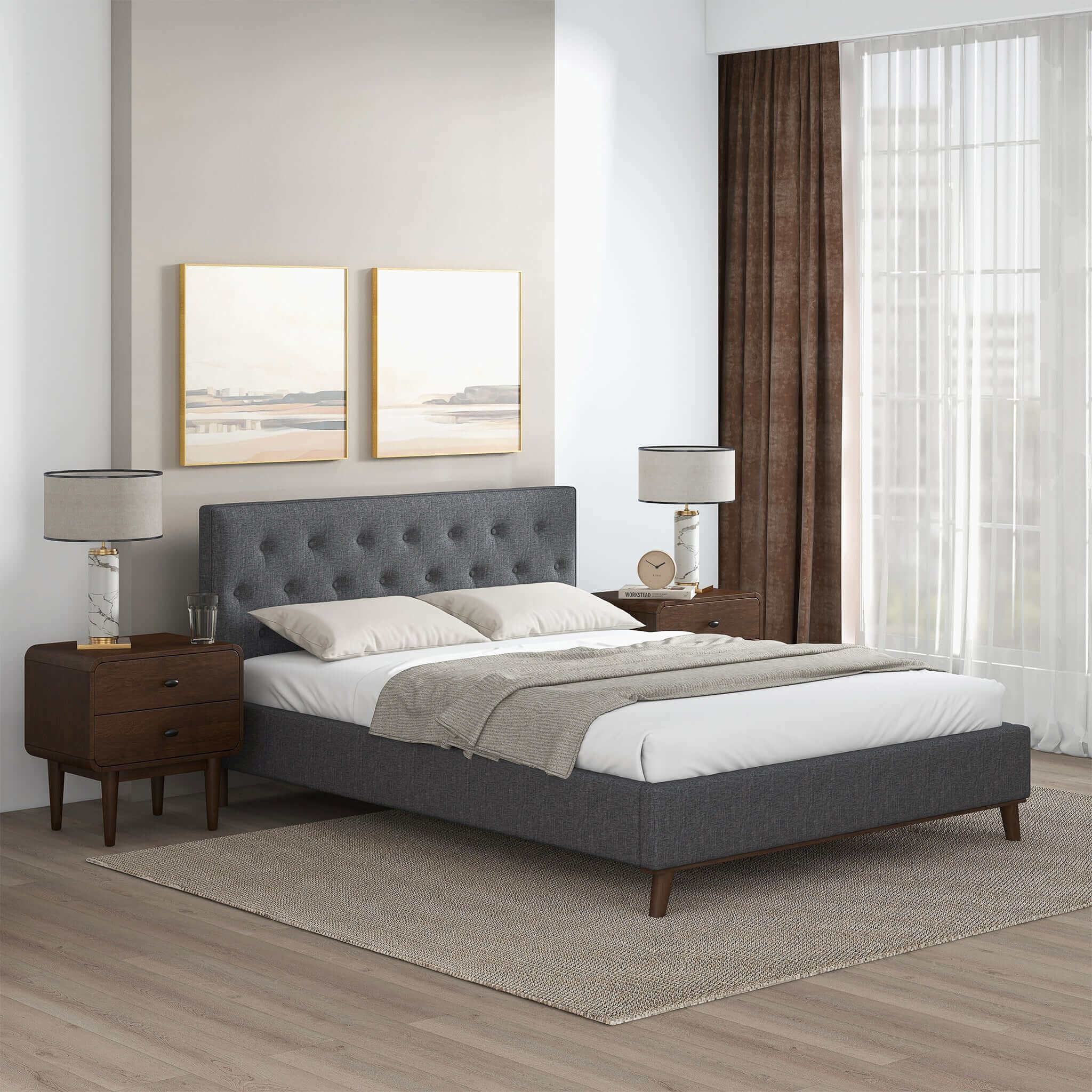 Graceville  King Fabric Platform Bed