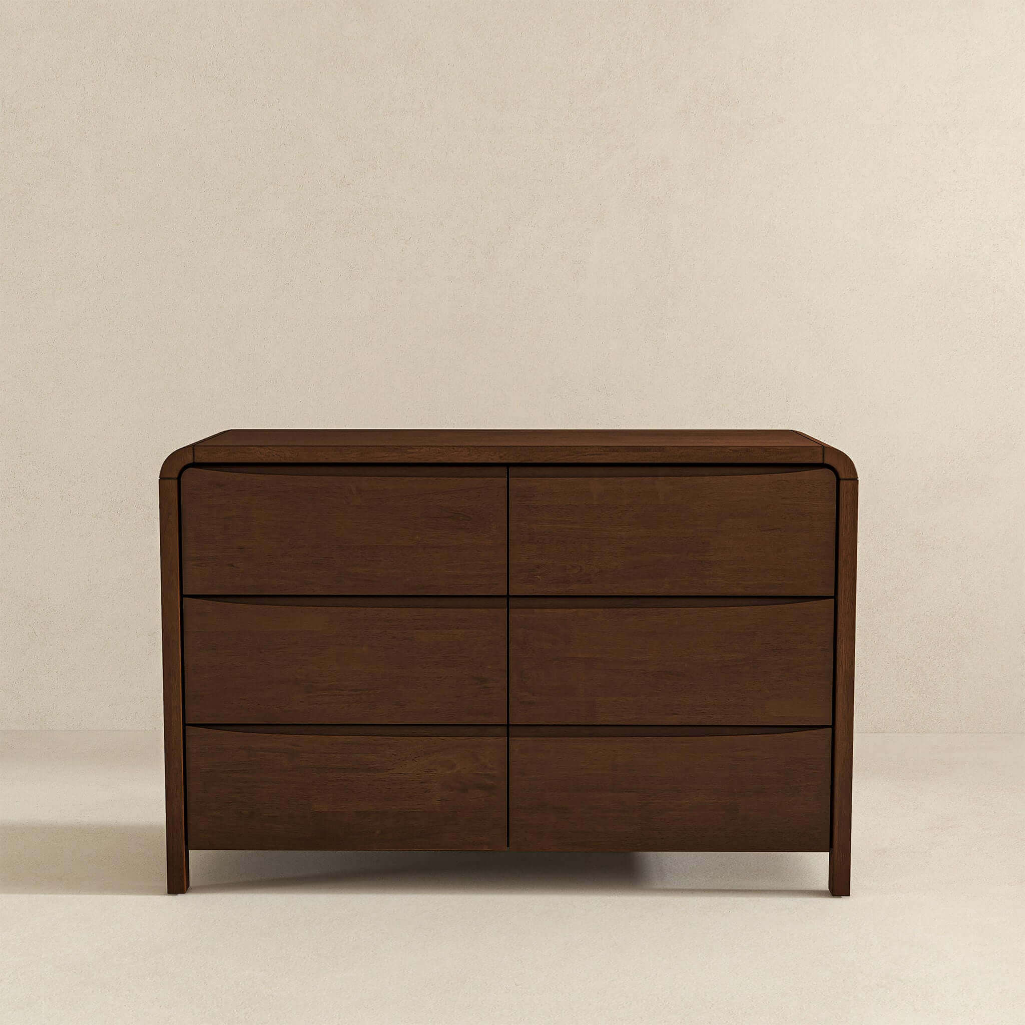 Lionel Mid Century Modern Solid Wood 6-Drawer Dresser