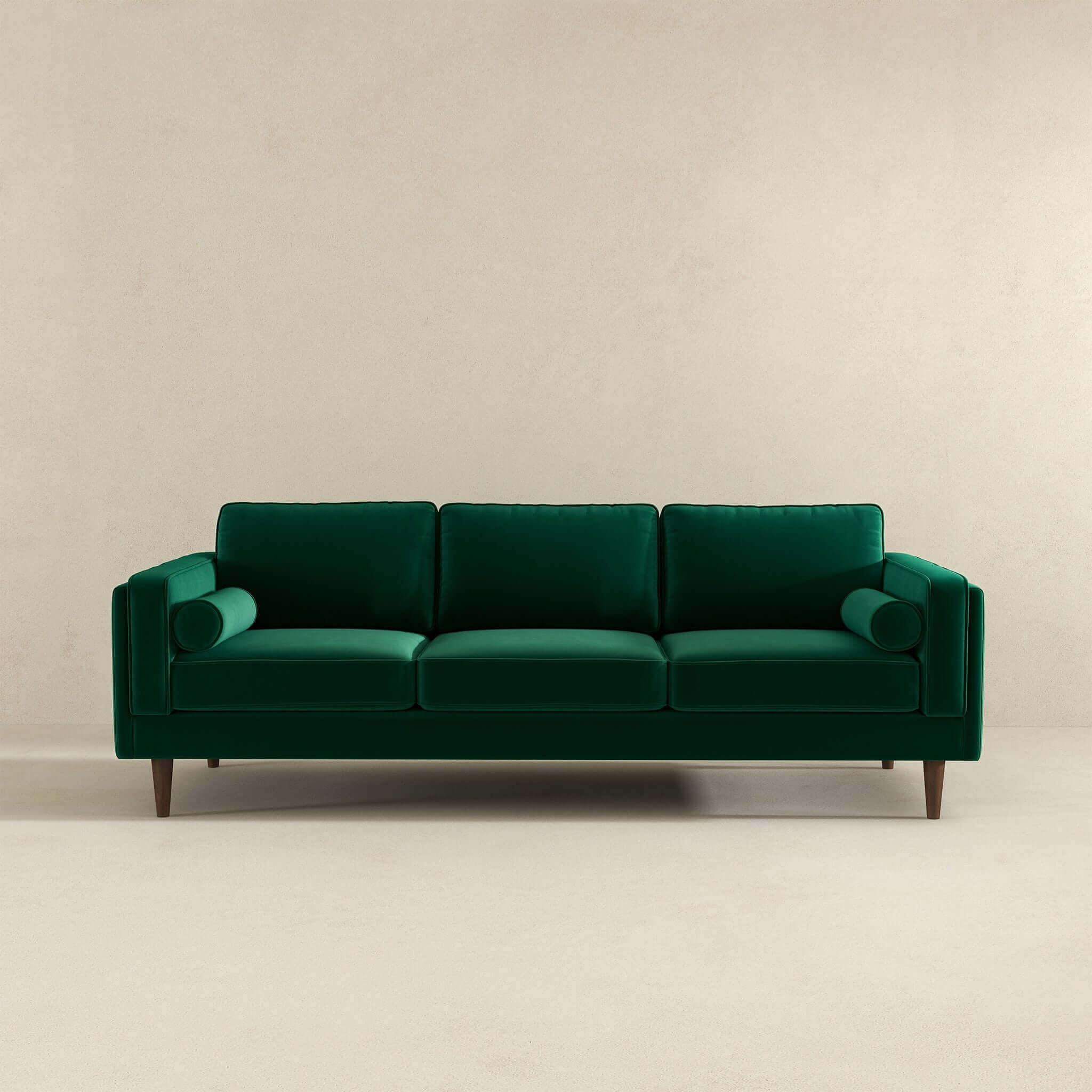 Amber Mid Century Modern Dark Green Luxury Modern Velvet Sofa