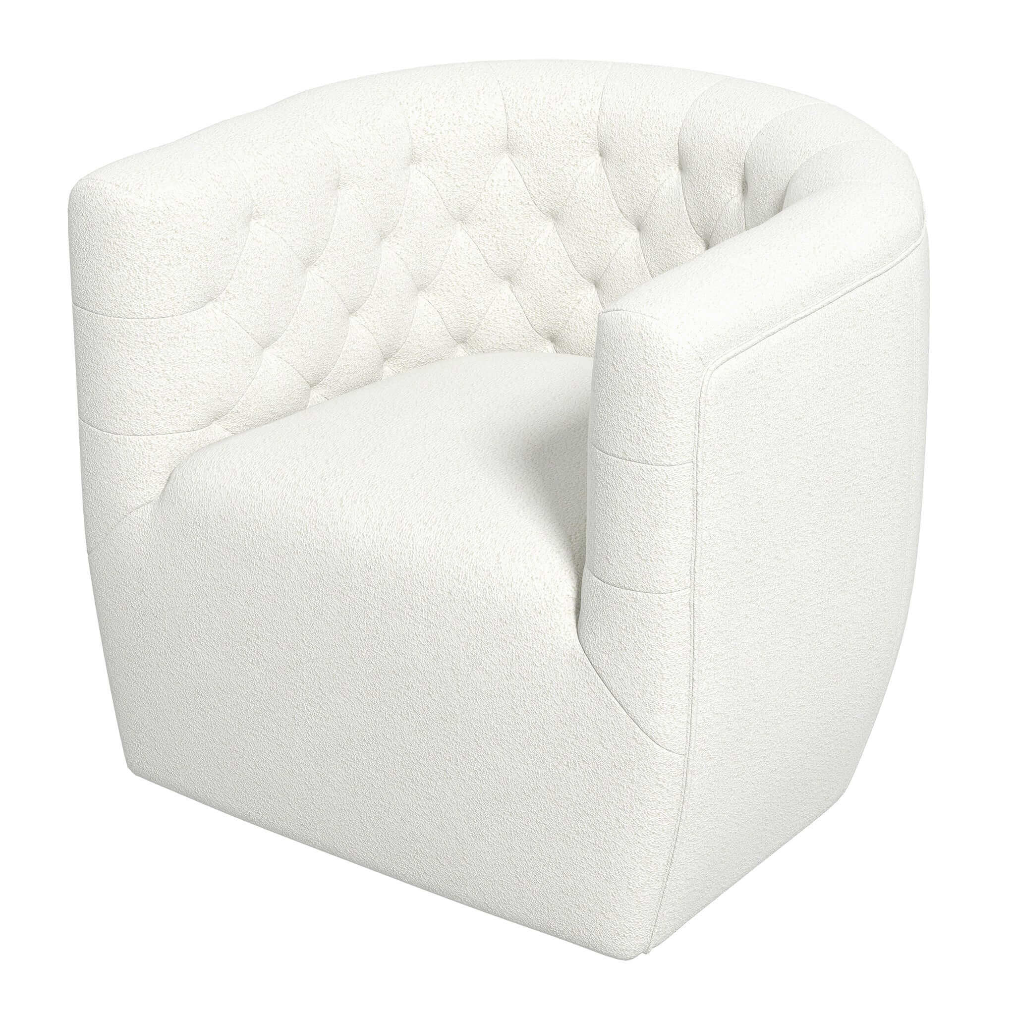 Delaney Cream Boucle Swivel Chair