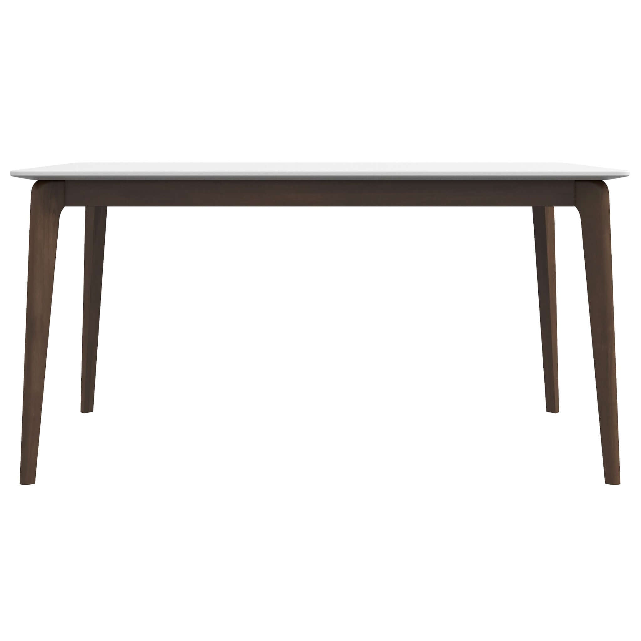 Lindsey  Solid Wood White Top Dining Table