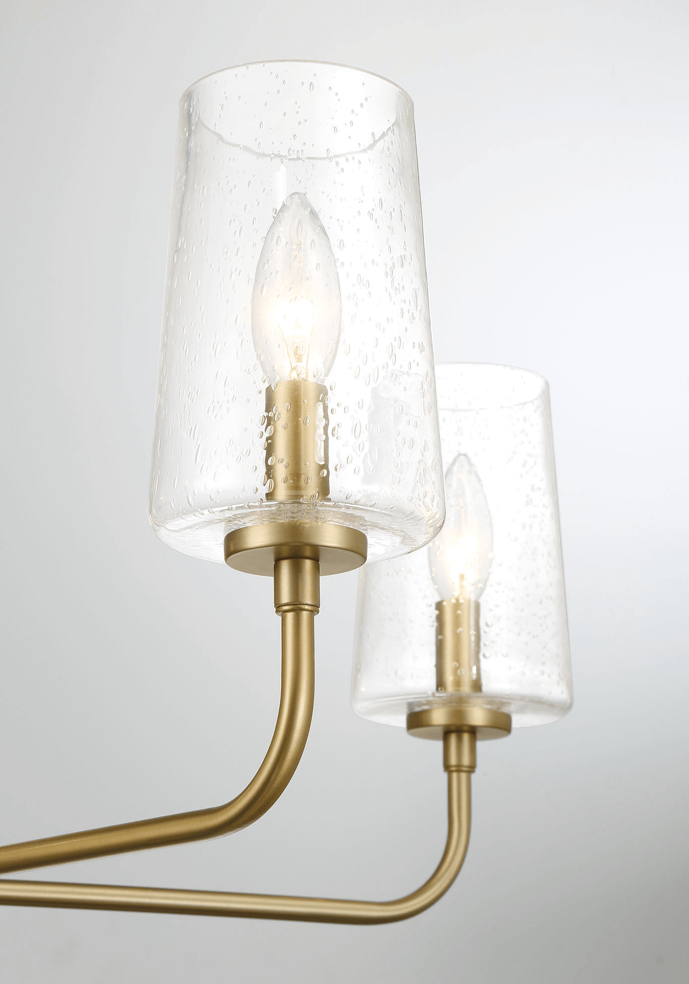 Dazzle Five Lights Chandelier With Clear Seeded Glass -Satin Brass