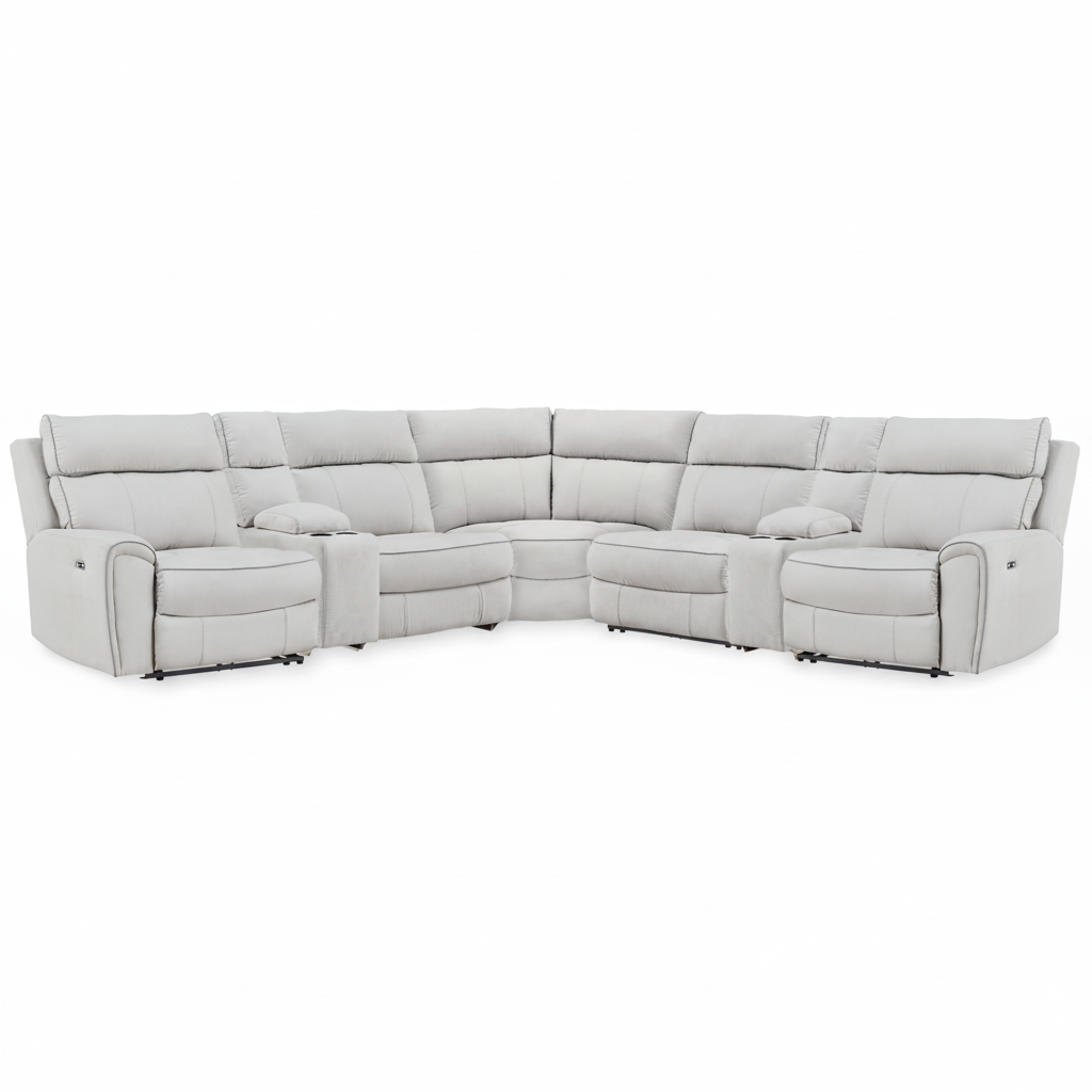 Grafton Pike 7-Piece Reclining Sectional with Storage Consoles