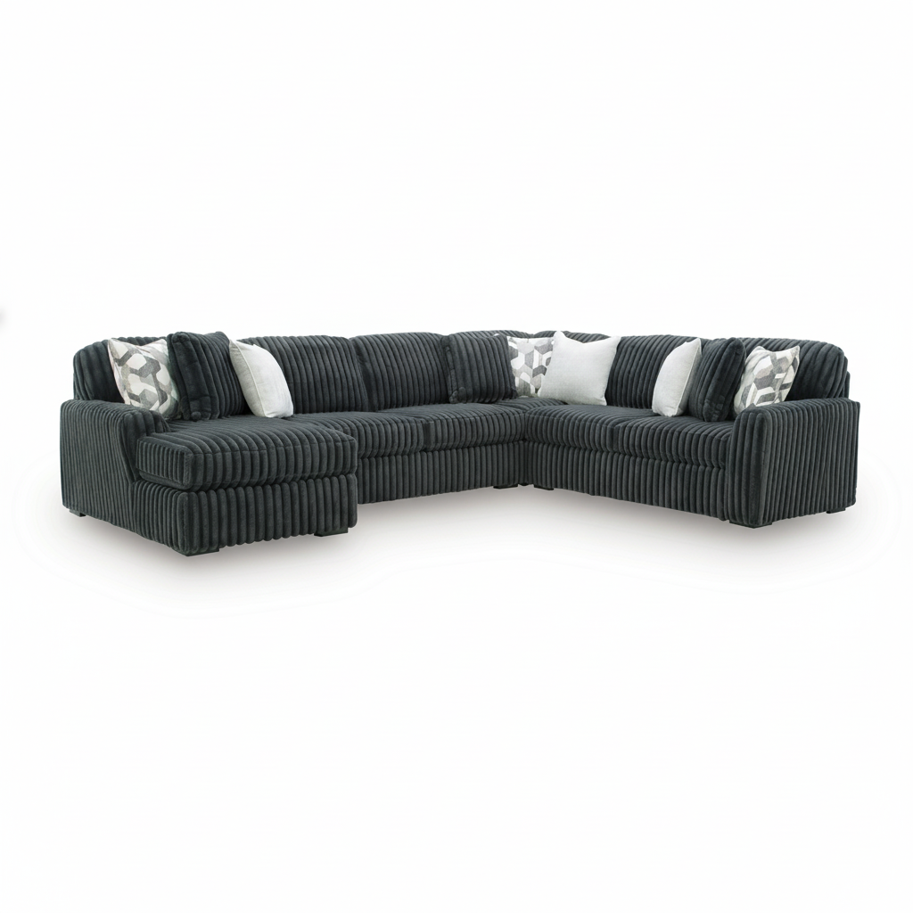 Midnight-Madness 4-Piece Sectional with Chaise
